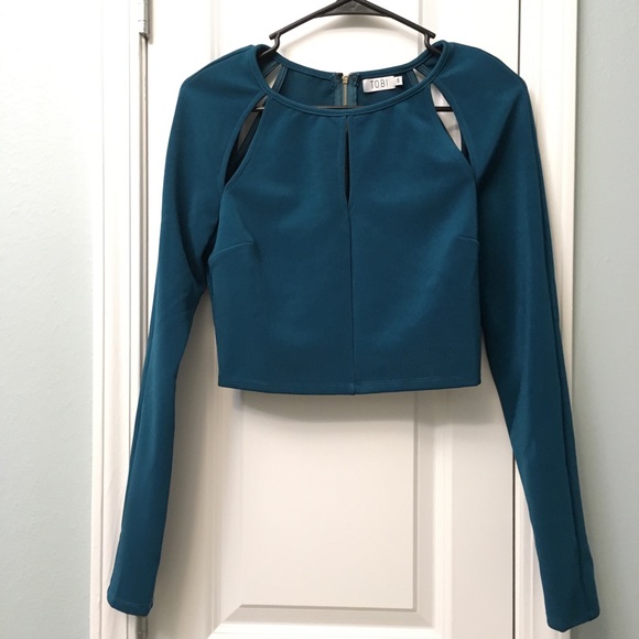 NWOT Tobi Teal Cutout Top, Size S - Picture 5 of 8